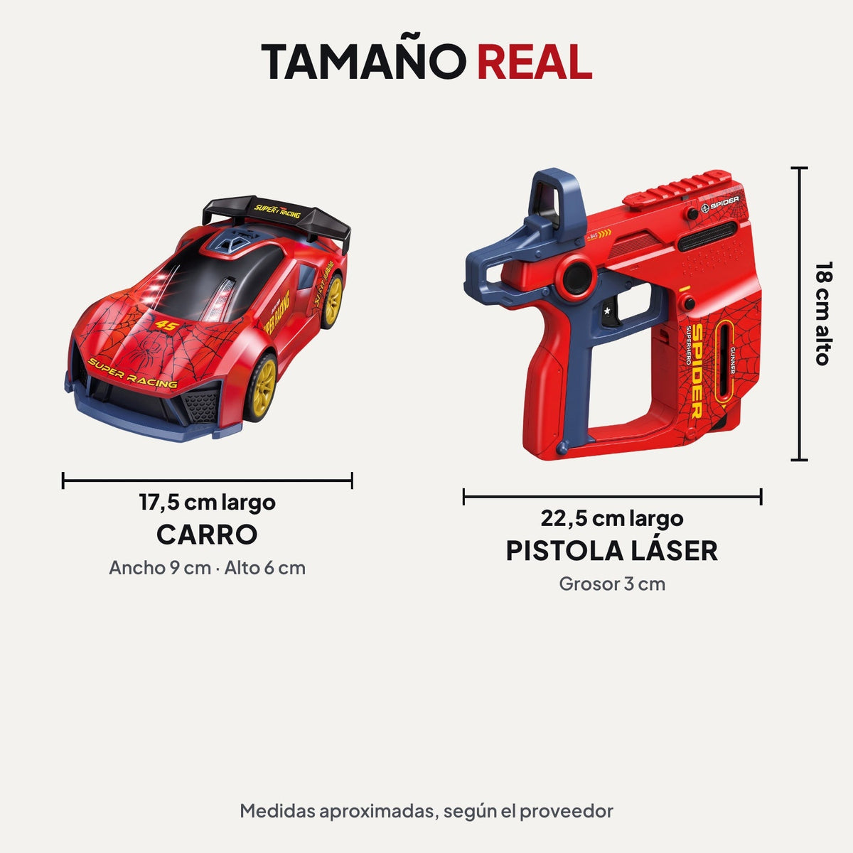 Duelo Turbo Láser carro con pistola láser