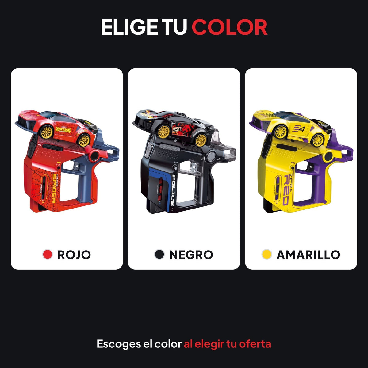 Duelo Turbo Láser carro con pistola láser