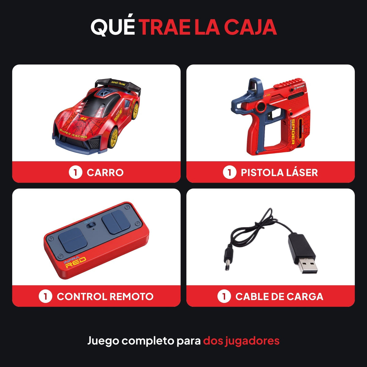 Duelo Turbo Láser carro con pistola láser