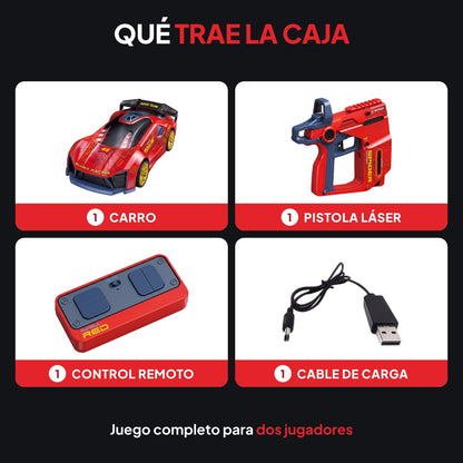 Duelo Turbo Láser carro con pistola láser