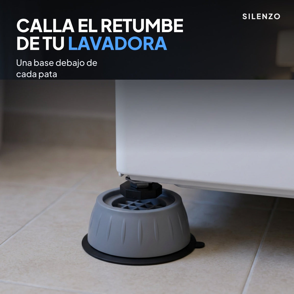 Silenzo bases antivibración para lavadora