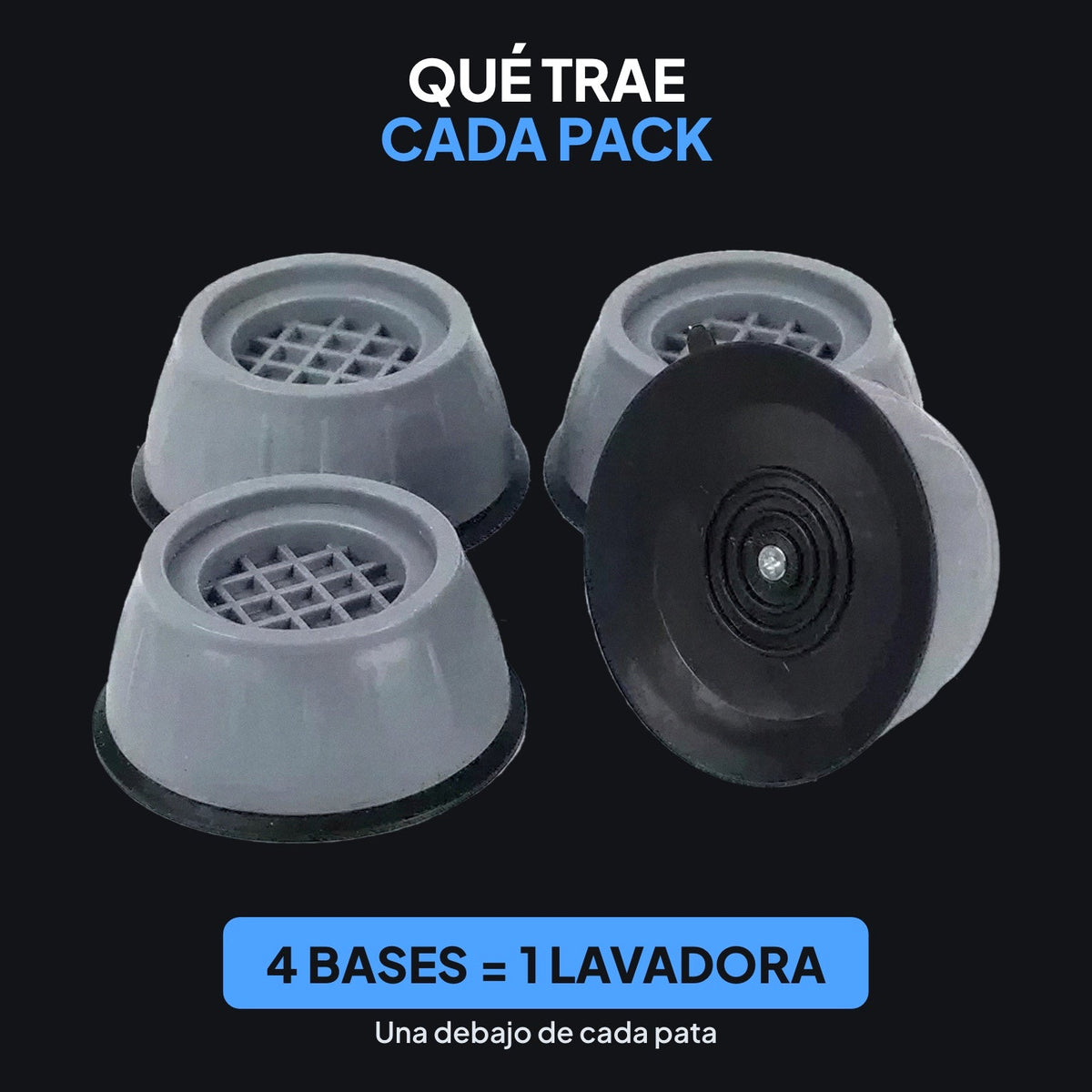 Silenzo bases antivibración para lavadora